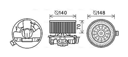 AVA QUALITY COOLING Sisätilapuhallin DA8010